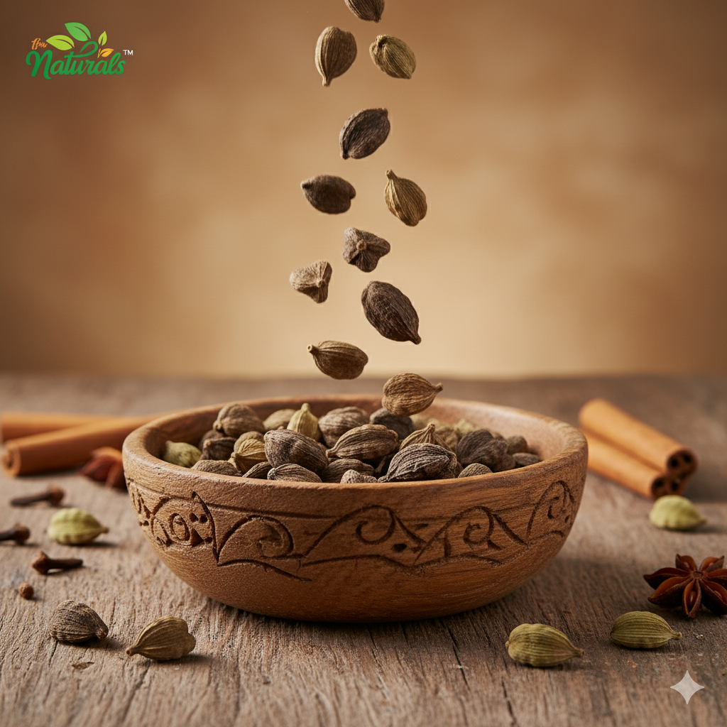 TFM Naturals Badi Elaichi (Black Cardamom) – Premium Quality Whole Spices