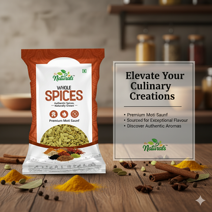 TFM Naturals Moti Saunf (Fennel Seeds) – Premium Quality Whole Spices