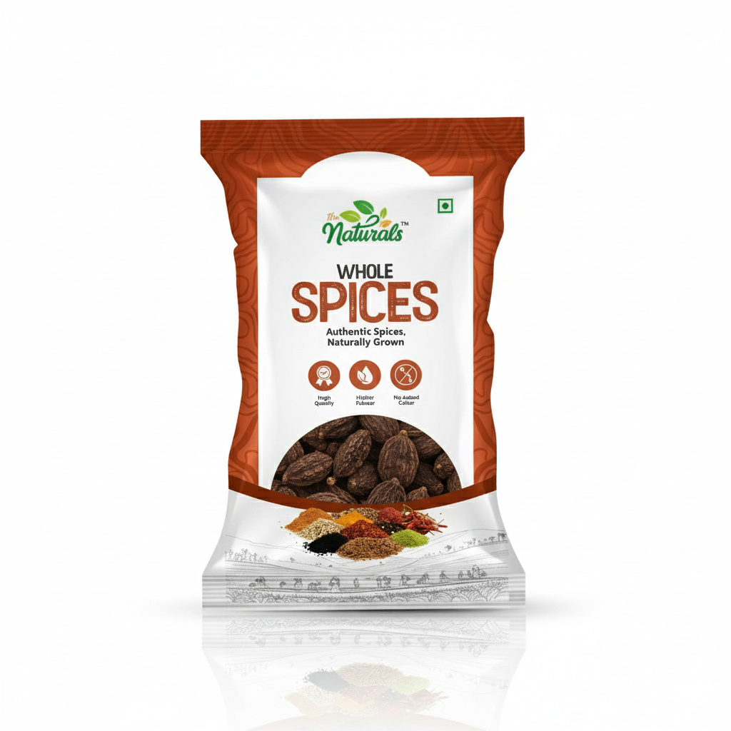 TFM Naturals Badi Elaichi (Black Cardamom) – Premium Quality Whole Spices