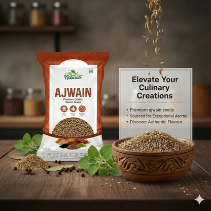 Naturals Carom Seeds (Ajwain) - Premium Quality Whole Spices