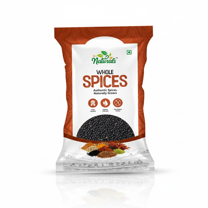 TFM Naturals Black Mustard Seeds (Rai) – Premium Quality Whole Spices