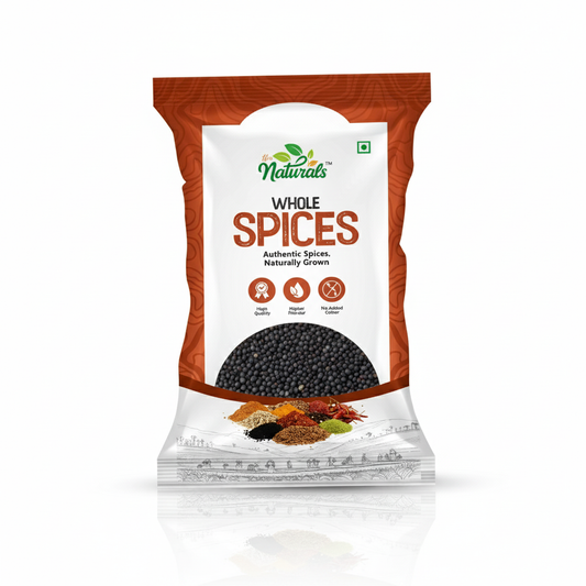 TFM Naturals Black Mustard Seeds (Rai) – Premium Quality Whole Spices