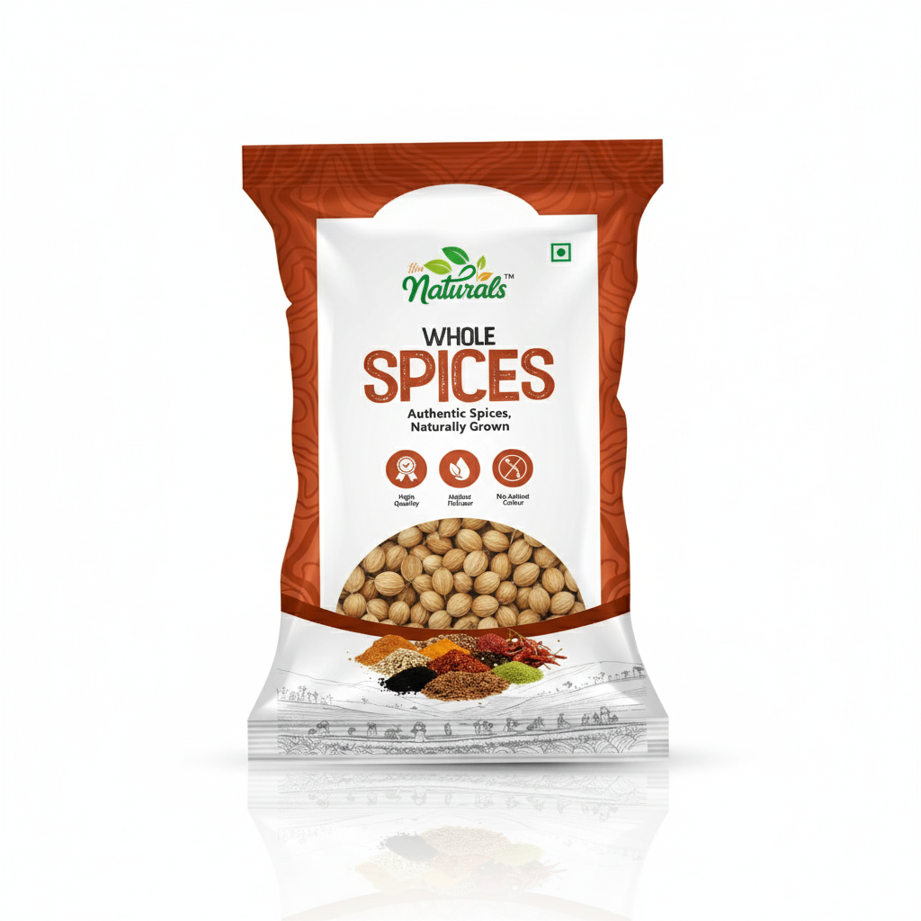 TFM Naturals Coriander Whole (Dhania) – Premium Quality Whole Spices